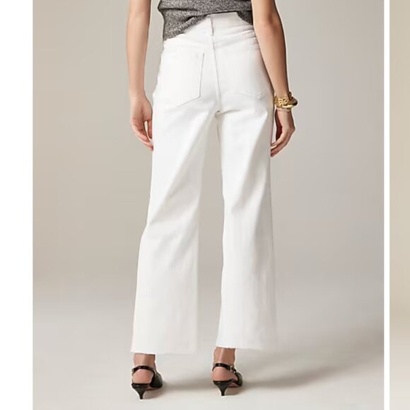 J Crew Slim Wide White Jeans Size 27 - Picture 2 of 6